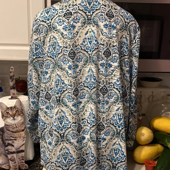 E woman’s Emily Daniels stretch casual long sleeve pull over plus size top 2X - Picture 2 of 4